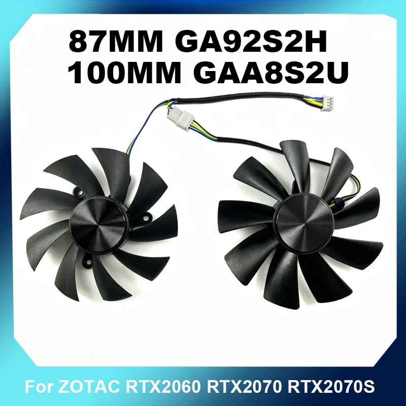GA92S2H GAA8S2U 87/100MM Video Card Fan For ZOTAC RTX2060 2070S Mini Destroyer Cooler