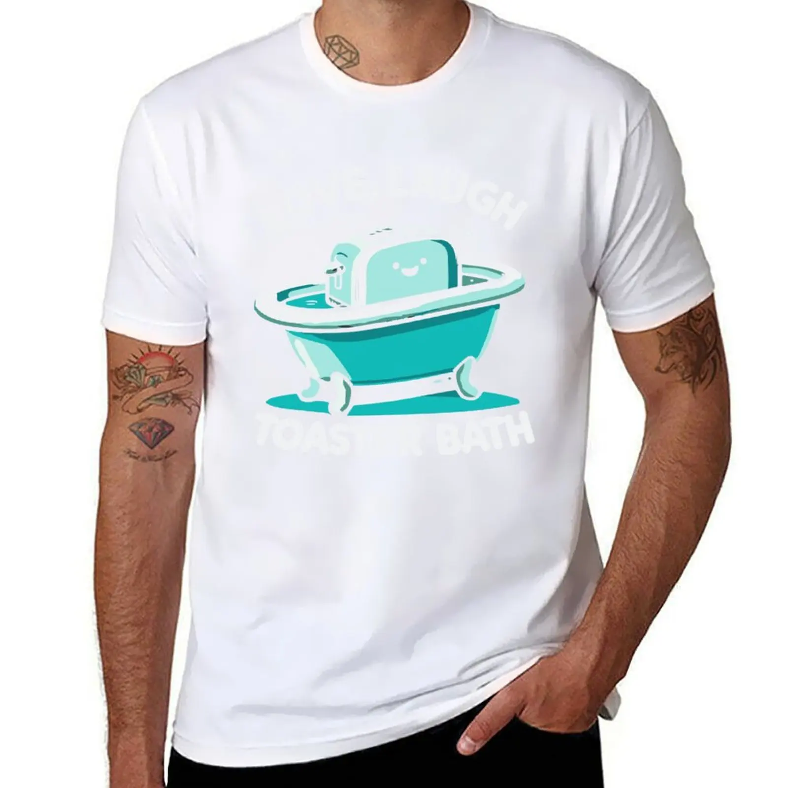 

Live Laugh Toaster Bath Funny Saying T-Shirt Daily Wear Print T-Shirt