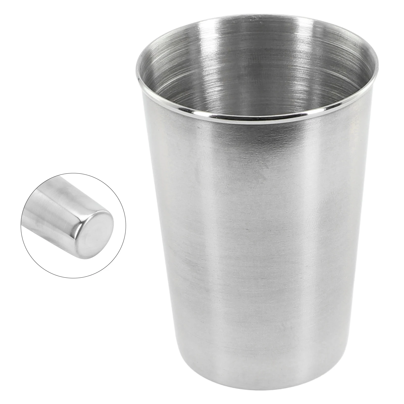 Stainless Steel 500ml Rolled Edge Tumbler Cup for Beer For Milk Tea Coffee Water Home Bar Cafe Picnic Outdoor Use