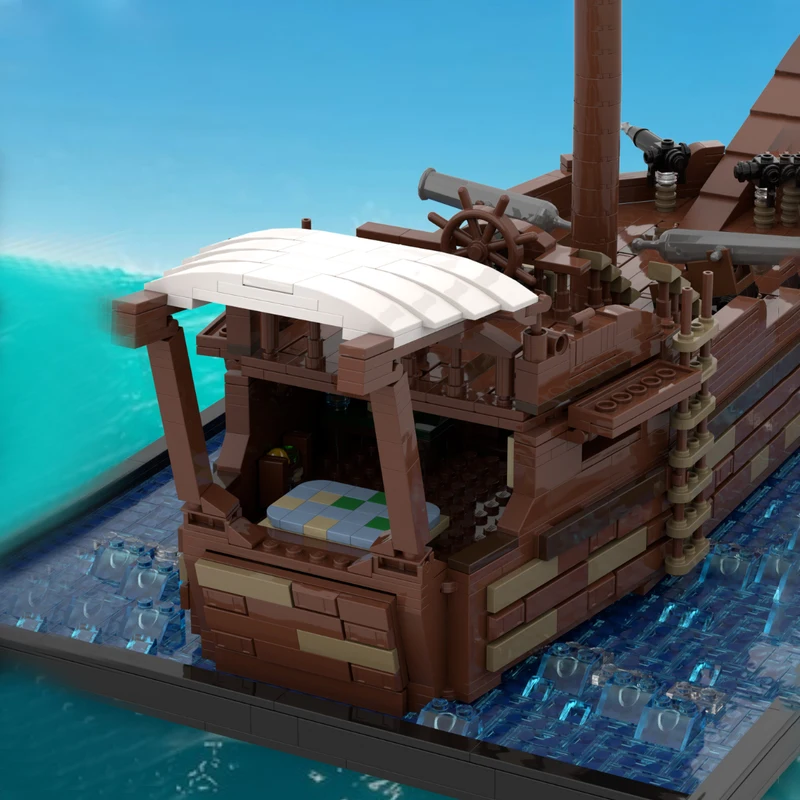 2084 قطعة Moc Sea of Thieves The Sloop اللبنات التعليمية هدية للأطفال الإبداع والتدريب على القدرة التشغيلية