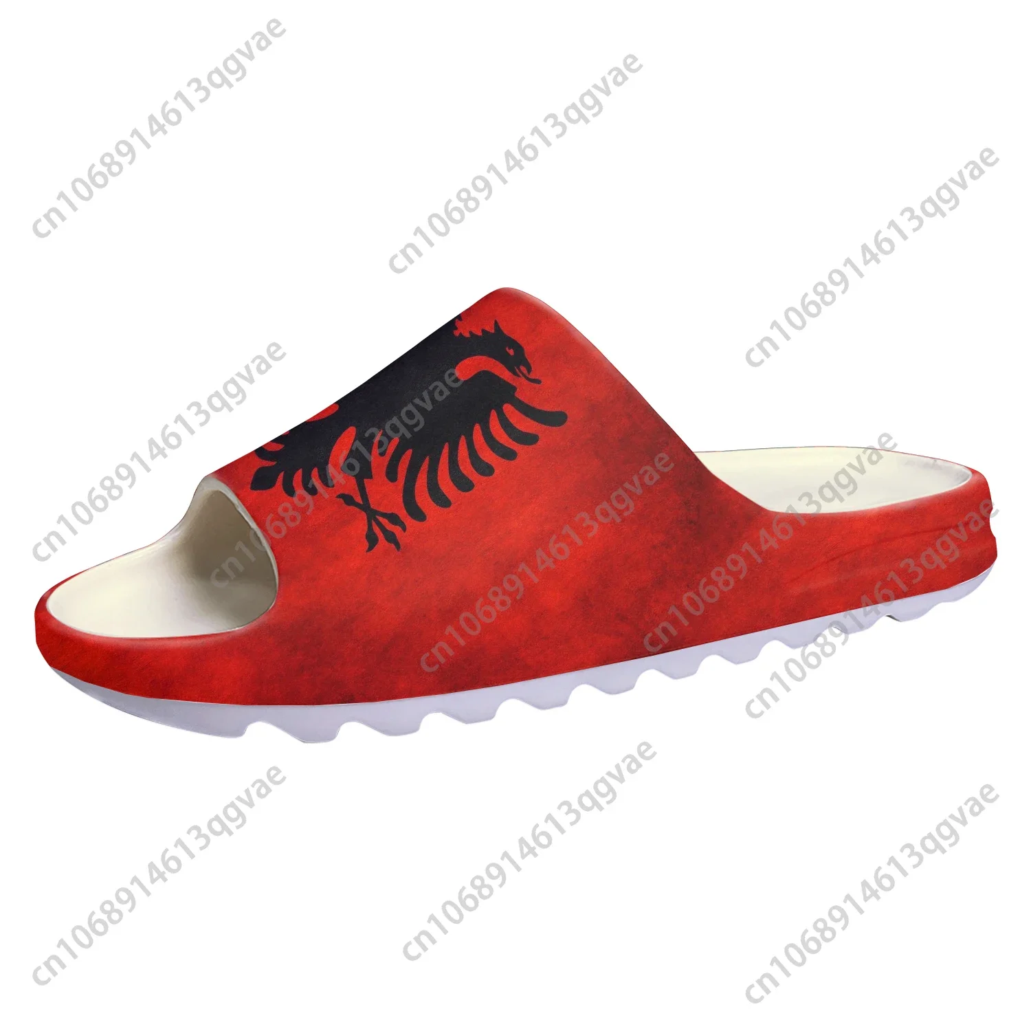 Albanian Flag Soft Sole Sllipers Home Clogs Step on Water Shoes Mens Womens Teenager Bathroom Albania Customize on Shit Sandals