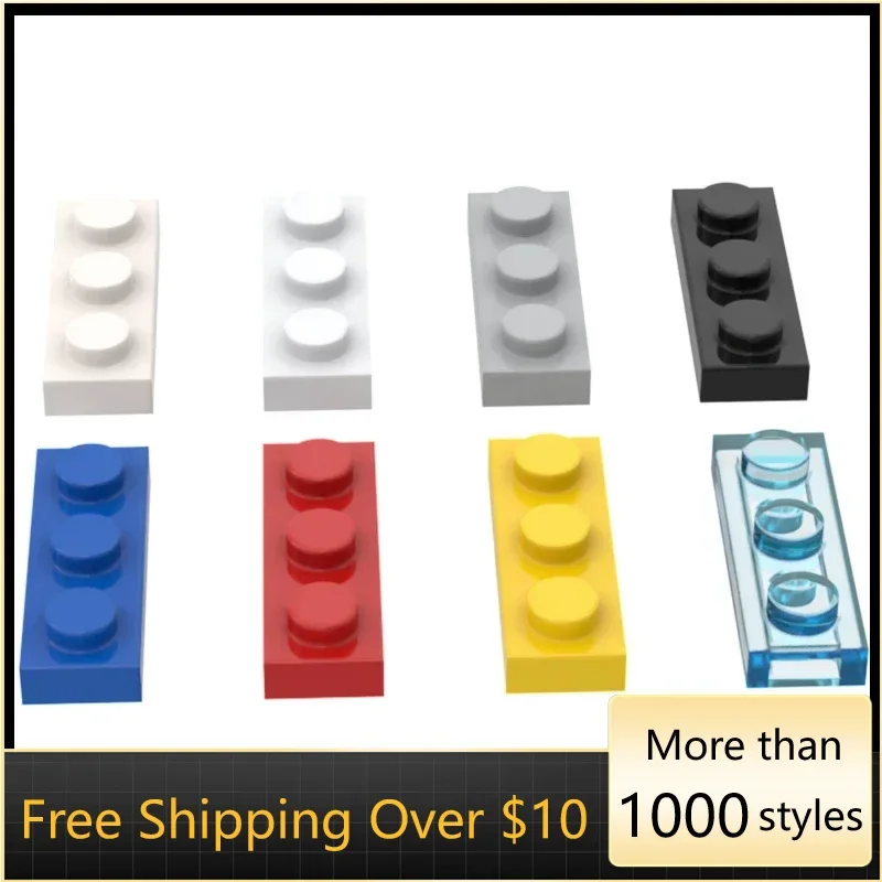 

10PCS Assembles Particles 3623 1x3 Plate Board Building Blocks Bricks Kit Part High-Tech Education Toy For Children Gift