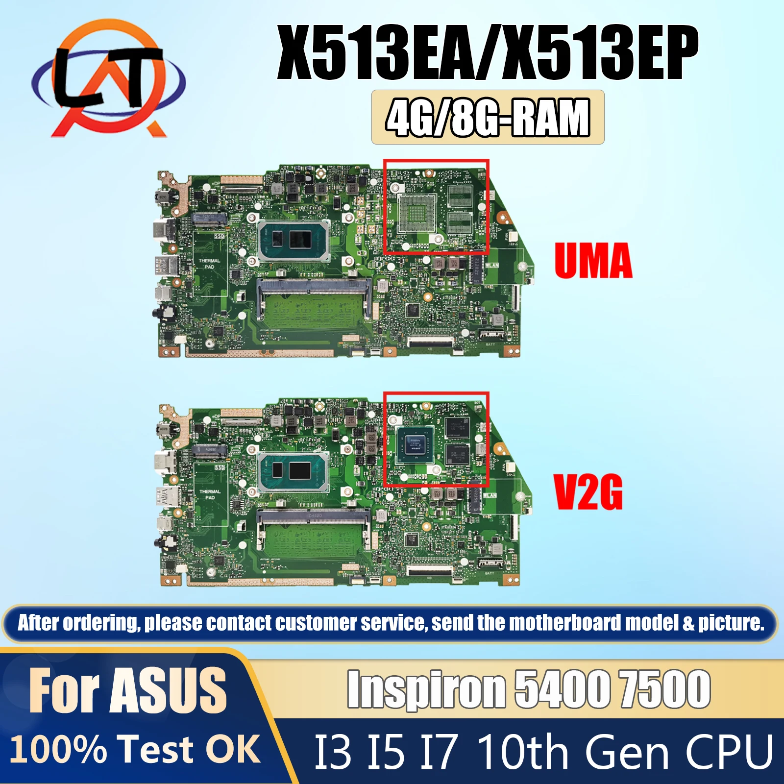 X513EA Mainboard For ASUS X513EP R513E K513E F513E A513E X513EQ V5100E Laptop Motherboard I3 I5 I7 11th Gen CPU 4G/8G-RAM