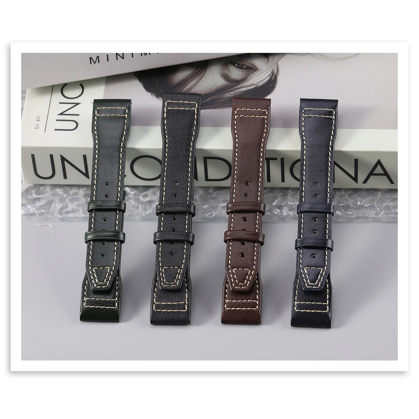 for-iwc-quick-change-strap-genuine-leather-original-pilot's-watch-little-prince-mark-20-18-17-series-strap-for-men-20x18mm-21x18