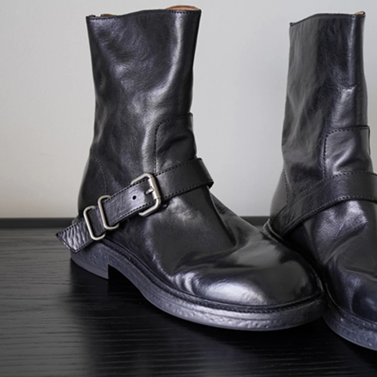 

Jenny&Dave 2026 Autumn And Winter Women's Chelsea Boots British Minimalist Vintage Buckle Washed Leather Short Boots Shoes Women