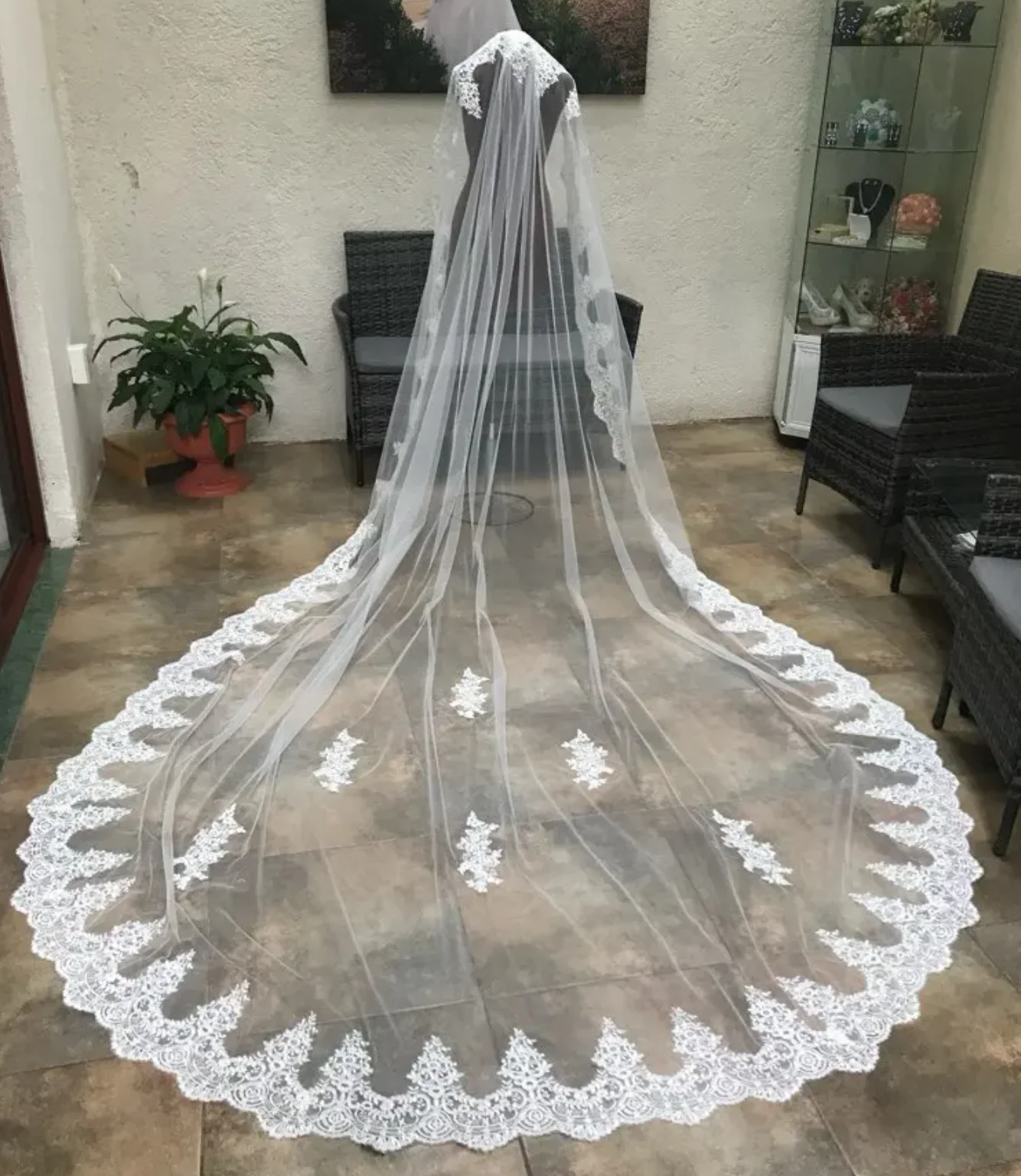 Customized veil 3 meters wide and 4 meters long