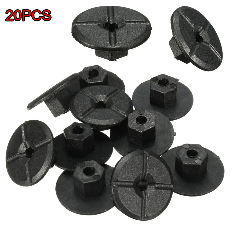 30Pcs 4mm Hole Auto Fastener Unthreaded Nuts Car Fender Mud Flap Splash Guard Wheel Arch Bumper Panel Clip Fit for Mercedes Benz