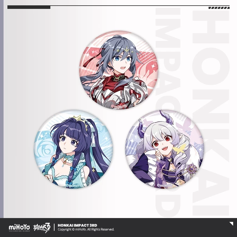 Official miHoYo/Honkai Impact 3 Licensed Anime Valkyrie Series Game Merchandise Metal Badge Set Brooch Accessories Gift 2