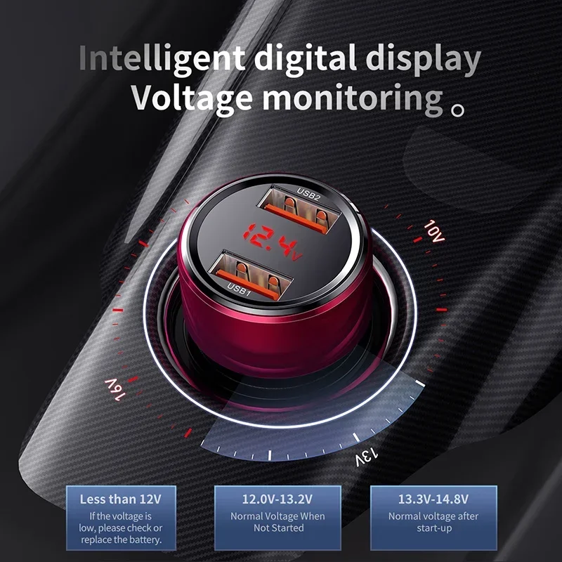 Baseus 45W Car Charger QC 4.0 3.0 For Xiaomi Huawei Supercharge SCP Samsung AFC Quick Charge Fast PD USB C Portable Phone Charge - náhled 4