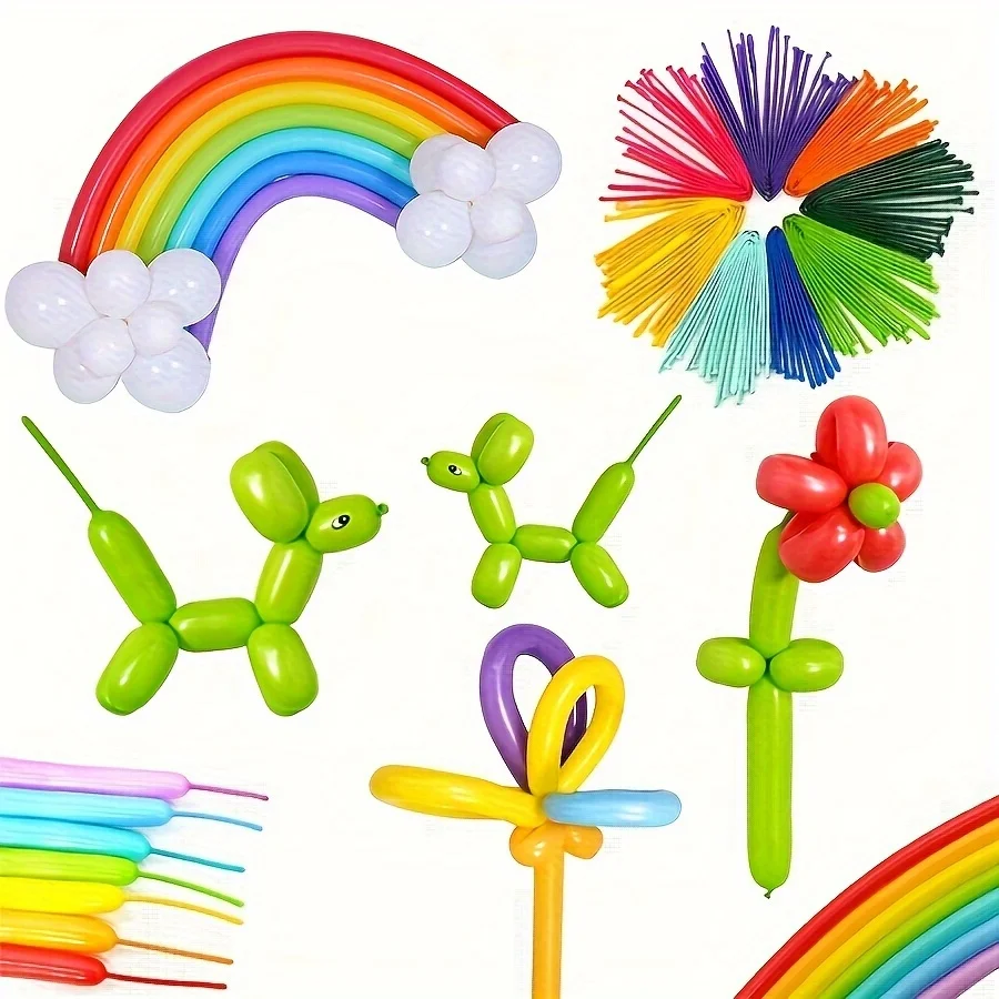 50/100 stücke 10,23 zoll Bunte Lange Latex Ballons Mit Ballon Pumpe DIY Manuelle klasse Magie Verdrehen Ballons ZSY – Detail 4