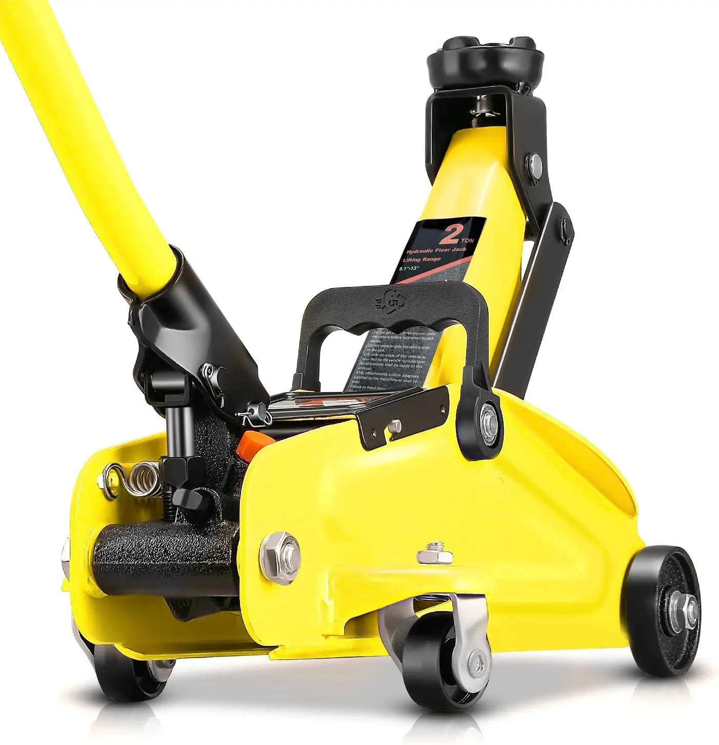 

2 Ton Floor Jack, Heavy Duty Steel Hydraulic Car Jack with Single Piston Quick Lift Pump, Hydraulic Racing Floor Jack, Lifting R