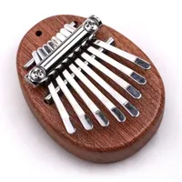 8 Keys Mini Kalimba Wooden Thumb Piano with Lanyard Finger Piano Musical Instrument for Kids Adults Beginners