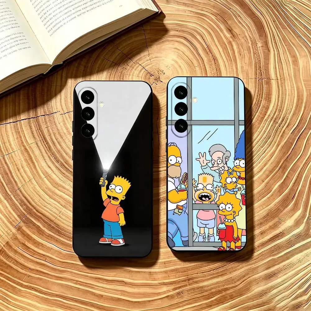 

Cartoon The S-Simpsons Phone Case For Samsung Galaxy A73,A72,A71,A70,A53,A52,A51,Soft Black Cover