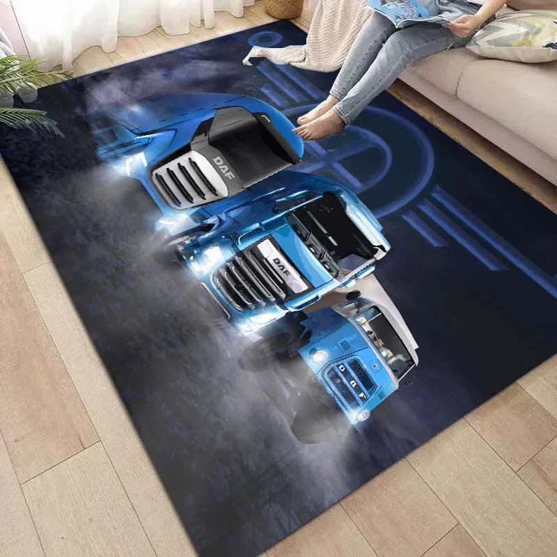 Daf Truck Carpet and Rug Classic Car logo Carpet Floor Mat Living Room Bedroom Decorate Soft Carpet Kids Room Rug