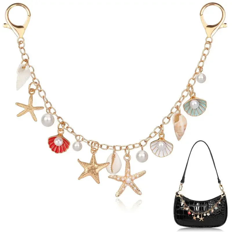 Bag Charms for Handbags Golden Keychain Purse Shell Charm Key Pendant Bag Accessories for Women Jewelry Making DIY Decoration view 2