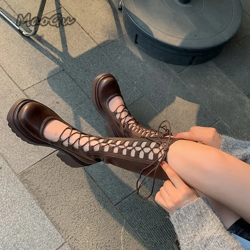 chinese dress ladies COAL Wide Calf Leather Boots Blue | Freebird Stores main image 0