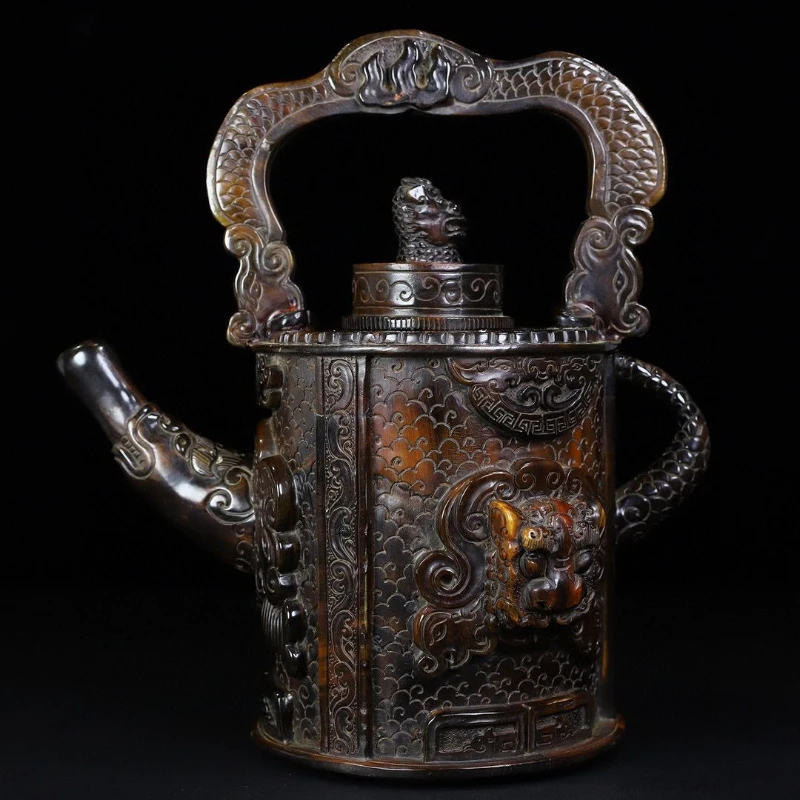 

Horn auspicious beast wine jug ornament home collection gift