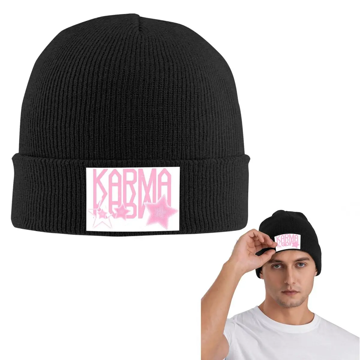 

Kpop альбом 2025 KARMA теплая вязаная шапка модная шапка-капот осень-зима уличные шапки шапки для взрослых унисекс
