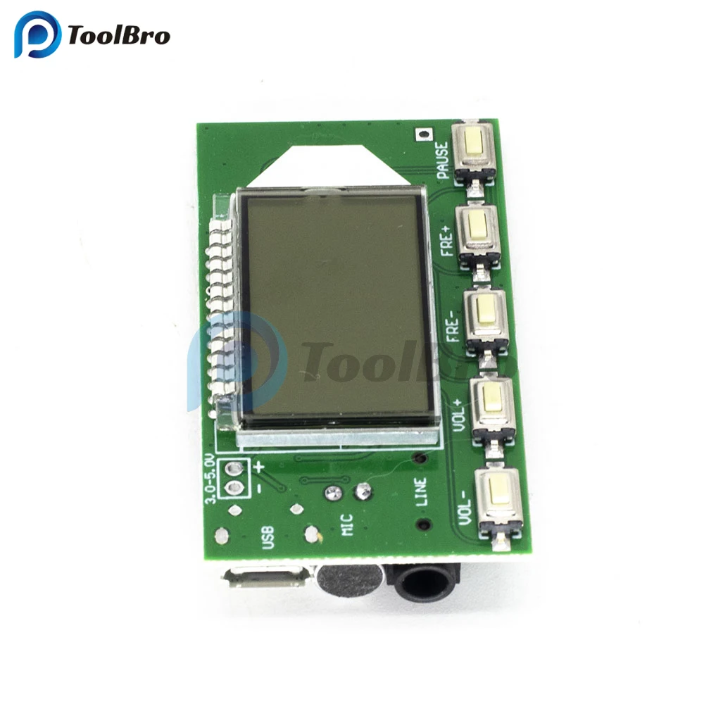 DSP PLL 87-108MHz FM Transmitter Module DC 3V-5V Stereo Digital Wireless Microphone Board Multi-function Frequency