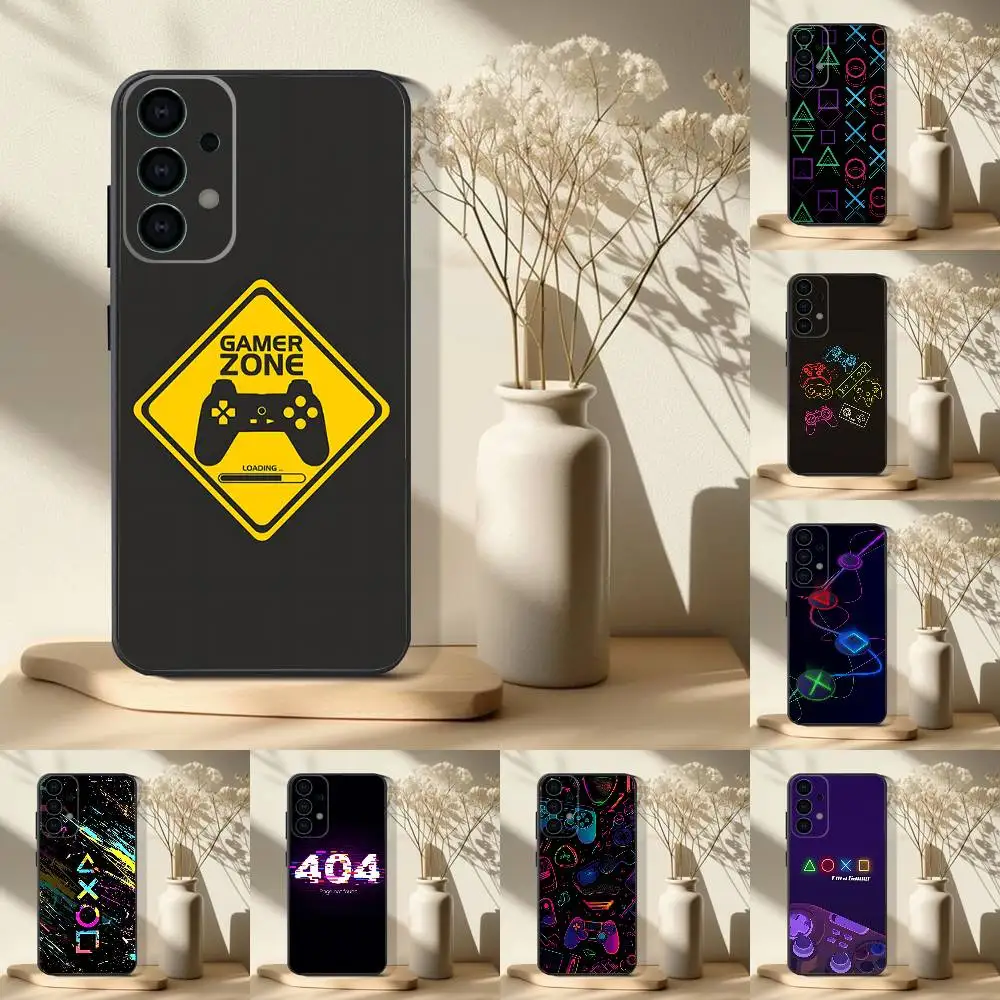 

Game Console Gamepad Gamer Phone Case For Samsung S 25,24,23,22,30,21,10,9,Ultra,Plus,Lite,FE,4,5G Black Soft Case