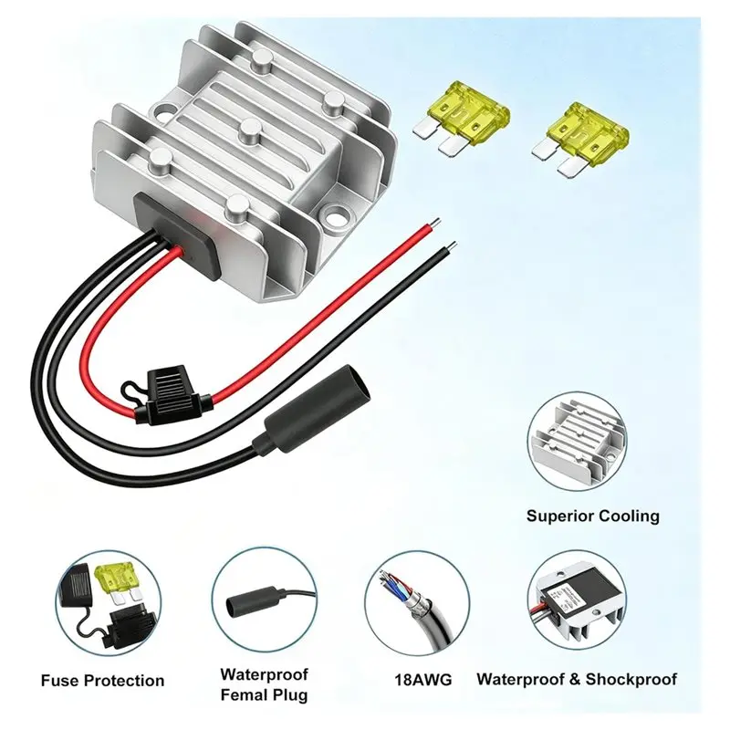 【LIMITED TIME DISCOUNT】DC Step For UP Converter Buck Boost Regulator 12V/24V To 30V 3.5A For Marine, Truck Outdoor