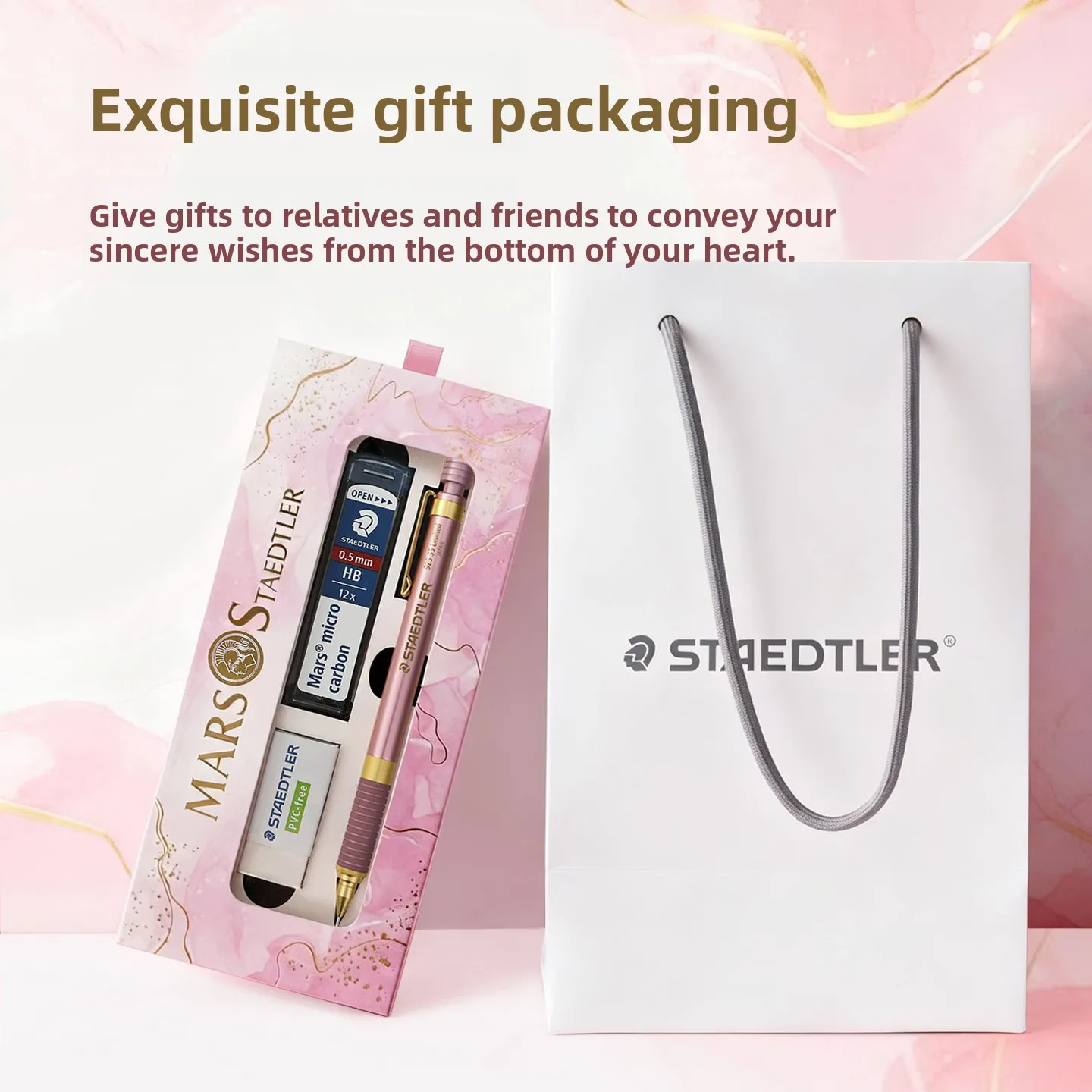 staedtler-92535-rose-gold-mechanical-pencil-set-05mm-metal-drafting-pencil-cute-school-supplies