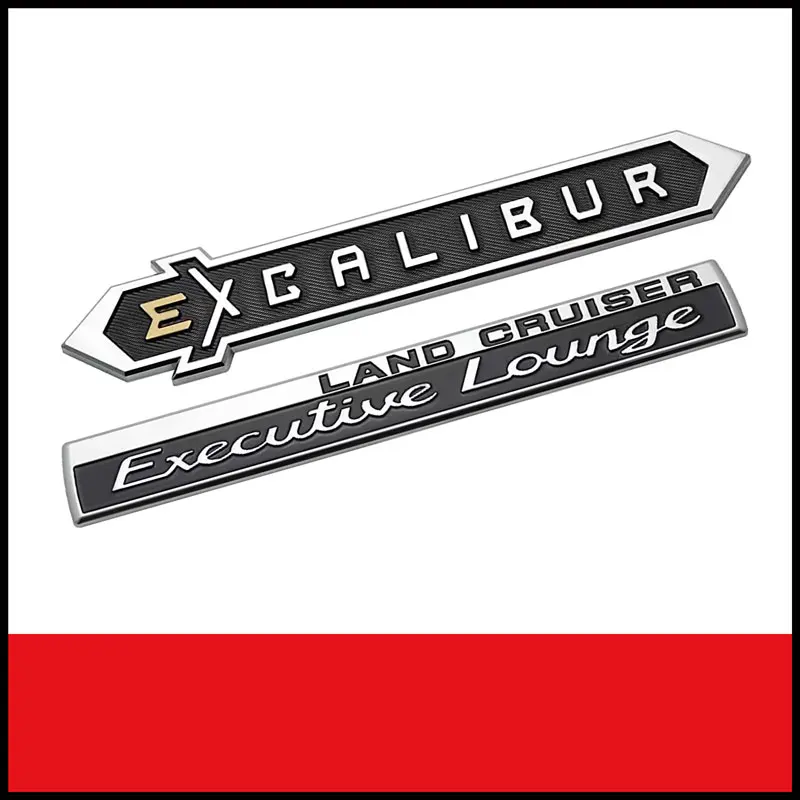 Car Badge Sticker Accessories For Toyota FJ Land Cruiser 200 400 EXCALIBUR Tailgate Emblem Personalised Car Body Decor Decal