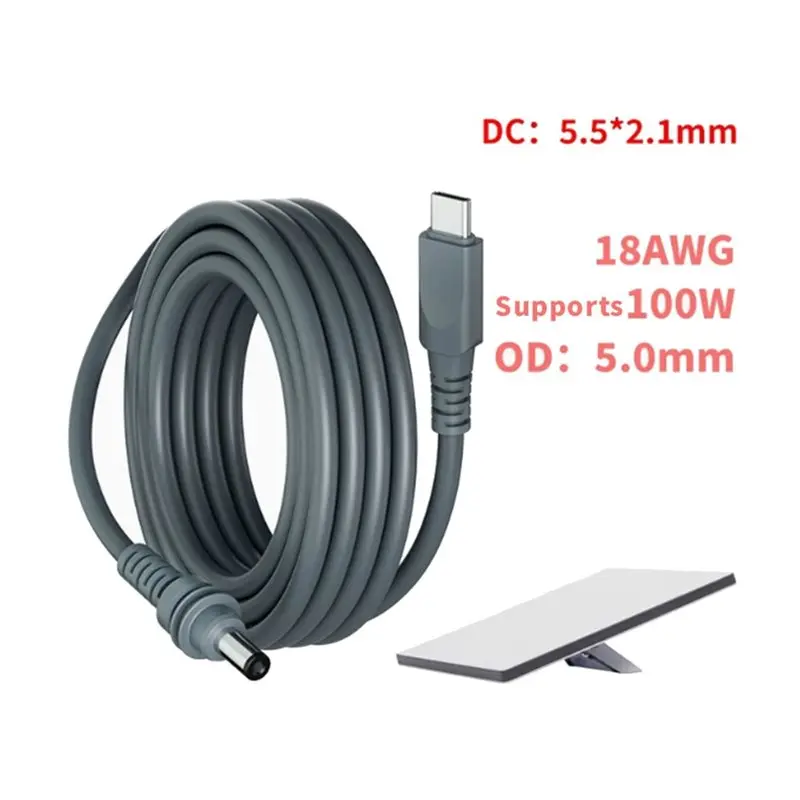 AS95-For Starlink Mini 100W DC To USB-C Power Cable USB Type-C Input To Waterproof Power Cable For Camping Boat 10M