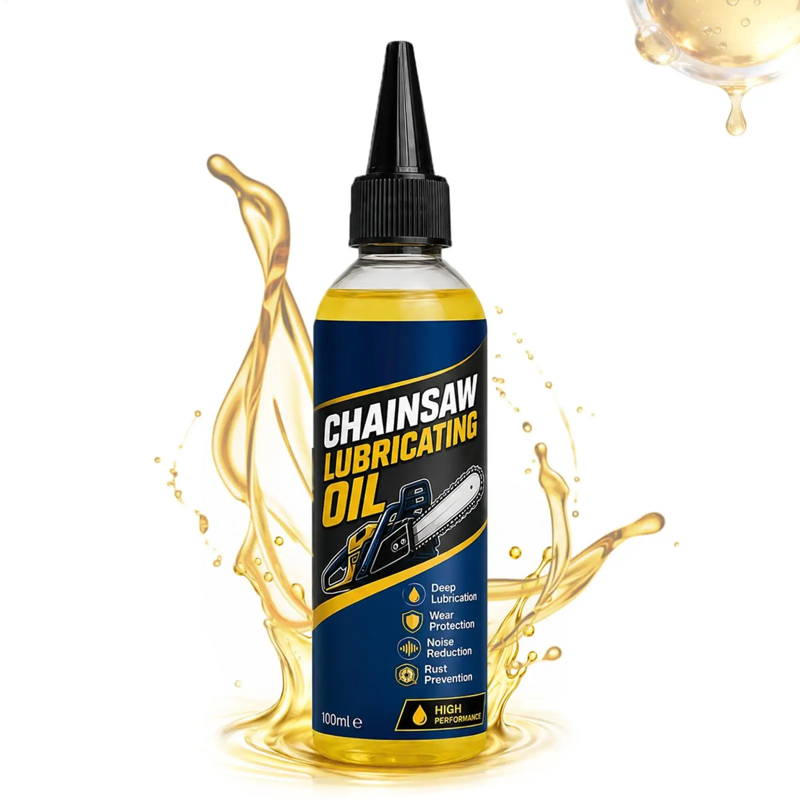 Chainsaw Oil 100ml Saw Bar Chain Lubricant Anti Rust Chainsaw Oil for Home Industry Construction Outdoor Workshop Farm Ranch