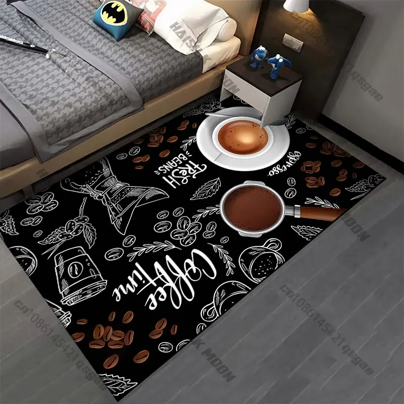 Coffee espresso fresh beans carpet Yoga living room room decor children's crawling mat doormat area rug games mat