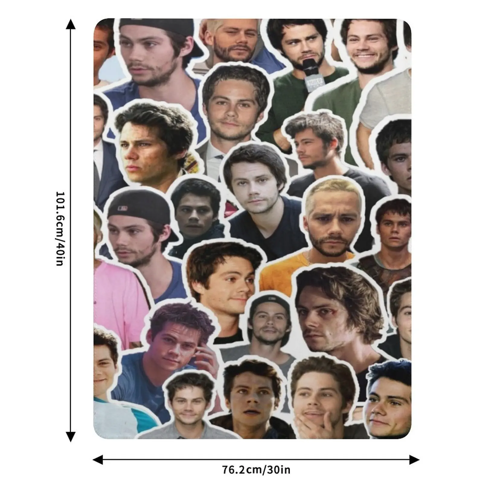 Dylan Obrien Collage Throw Blanket Extra Large Throw Soft Plaid Personalized Gift Decorative Throw Furrys for winter Blankets