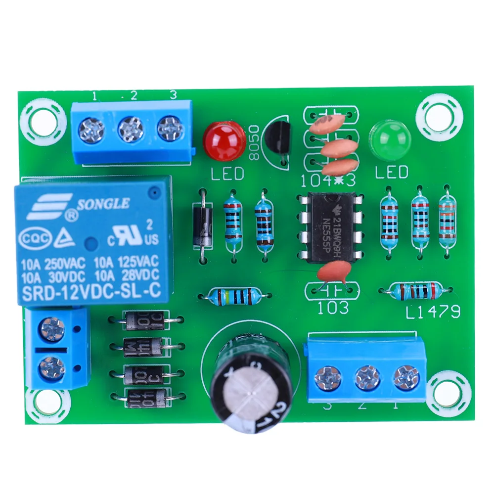 DC 12V 10A Modul Sensor Pengontrol Level Cair Modul Pengontrol Level Air Modul Pengontrol Level Cair untuk Tangki Kolam