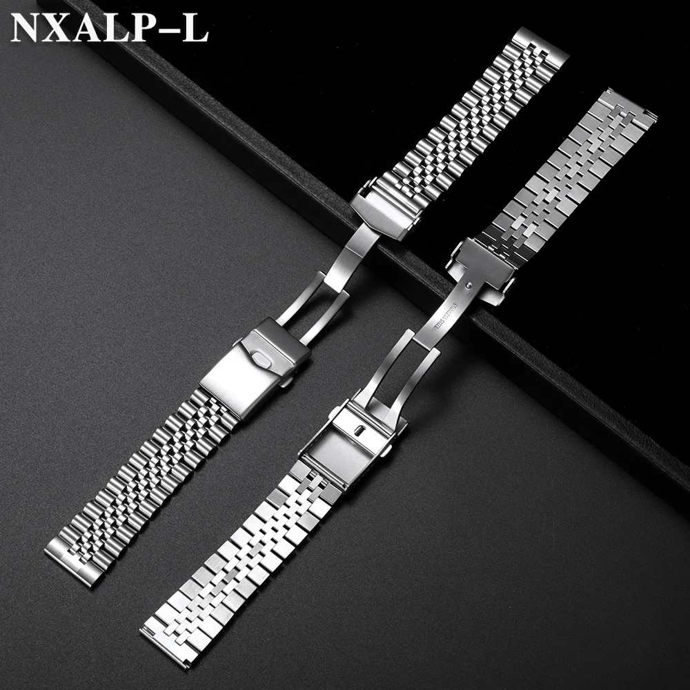 Cinturino in acciaio inossidabile massiccio 316L per Seiko per Jubilee Bracciale subacqueo Cinturino con fibbia solida Cinturino sportivo da uomo 20mm 22mm
