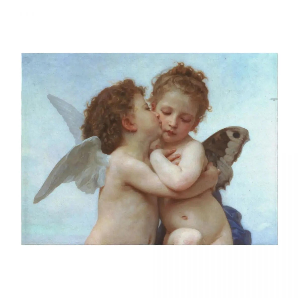

First Kiss Angels Throw Blanket Travel Blankets For Sofas Personalized Gift Fashion Sofas Blankets