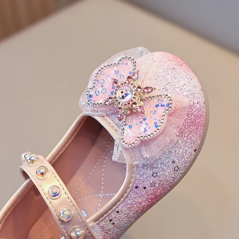 Mädchen Mary Jane Ballerinas, Prinzessinnenkleid mit einzigartiger drehbarer Windmühlen-Dekoration aus Strass, für Kleinkinder, Mädchen, Party, Hochzeit – Detail 5