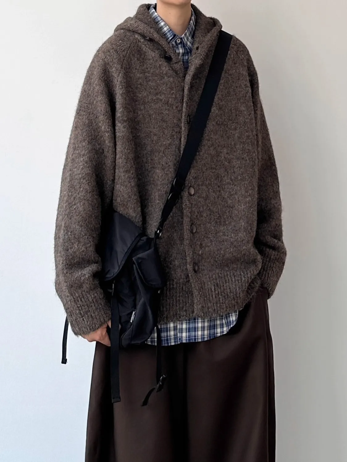 

Joyzone Ретро японский вязаный открытый кардиган свободный повседневный осенне-зимний свитер куртка для мужчин и женщин