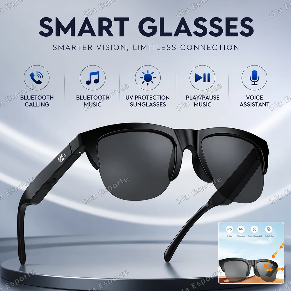 New 2026 AI Smart Glasses Remote Control Touch Photo Camera Recording Translator Voice Assistant Wireless Bluetooth Eyewear Q01