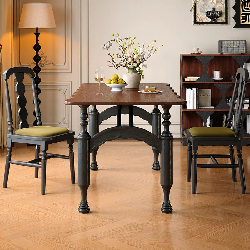Wood Restaurant Dining Table Designer Lounge Corner Reception Coffee Modern Dining Table Luxury Kitchen Muebles Home Furniture