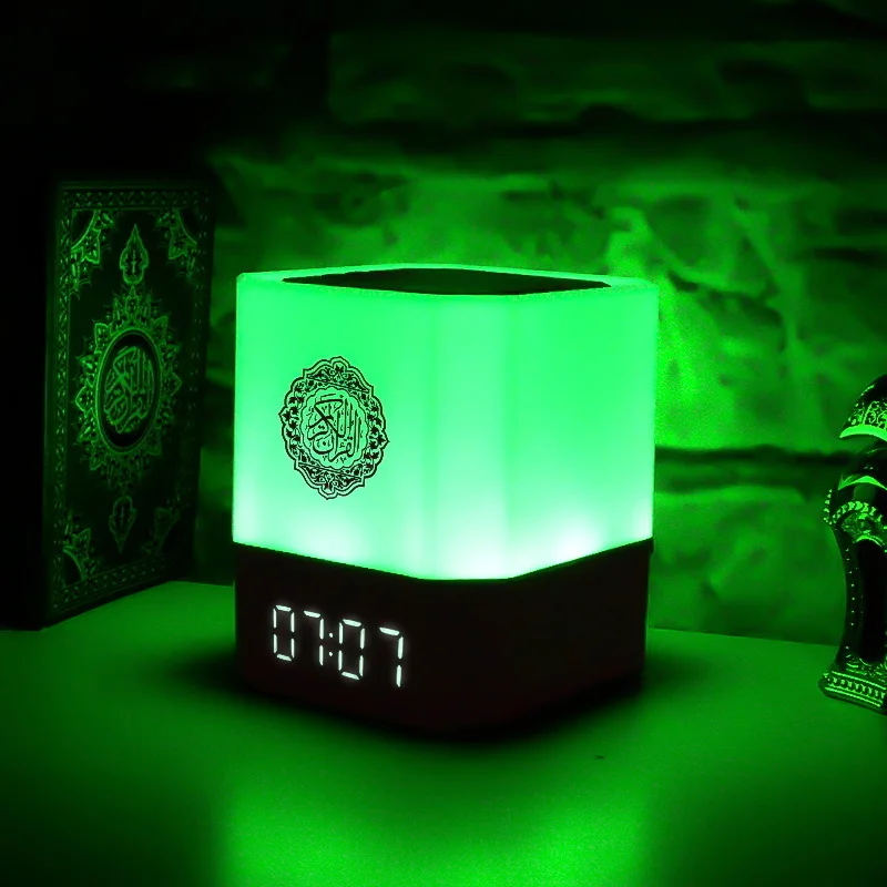 APP Controle Alcorão Speaker Digital AZAN Relógio com Alcorão Recitação Tradução Bluetooth Speaker Remoto Sem Fio LED Night Light