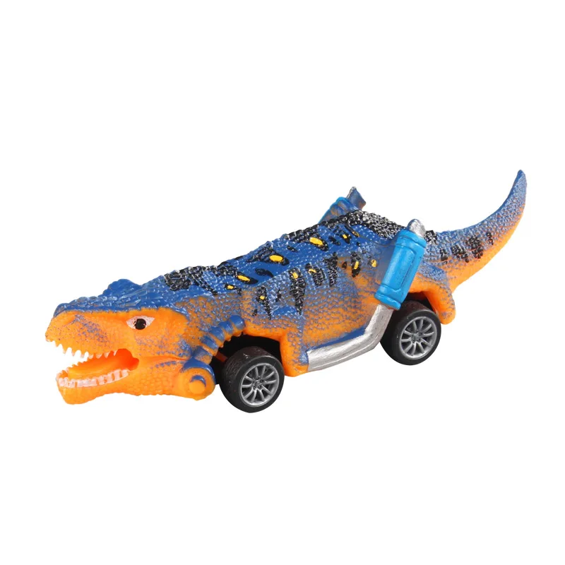 Mini Dinosaur T-Rex Coches de carreras retroceso - Vehículos de juguete divertidos para niños - Coches coloridos con temática de dinosaurio y coches de carreras con realista