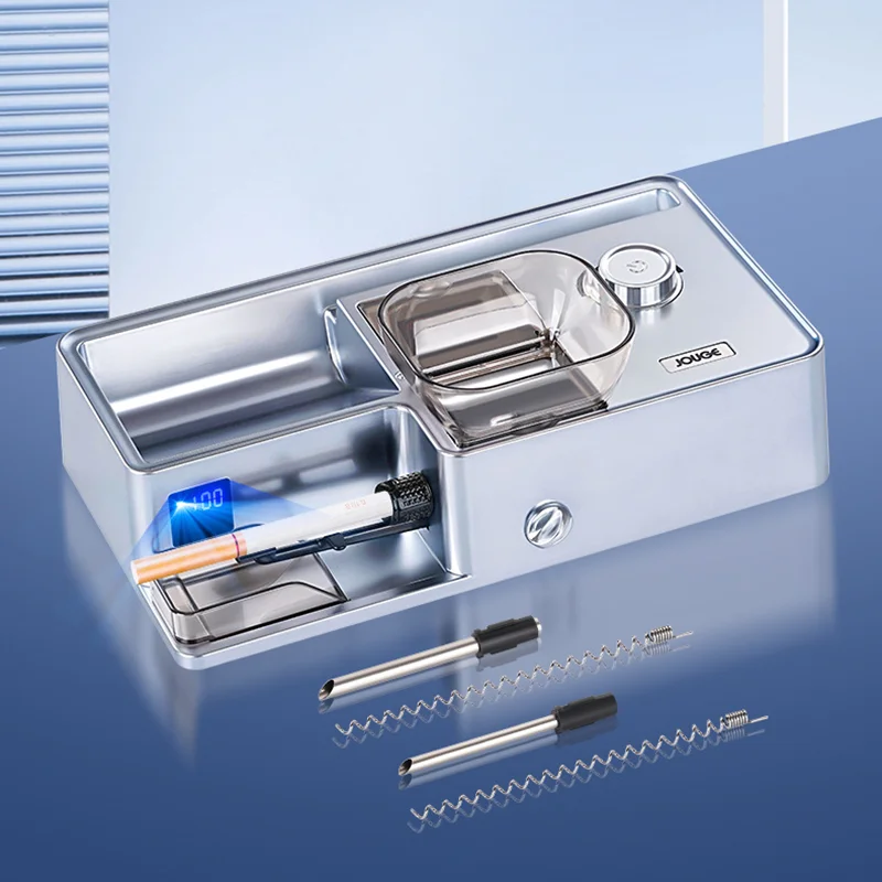 Electric 3-in-1 Cigarette Rolling Machine, Automatic Smart Sensor Tobacco Injector 5.5/6.5/8mm