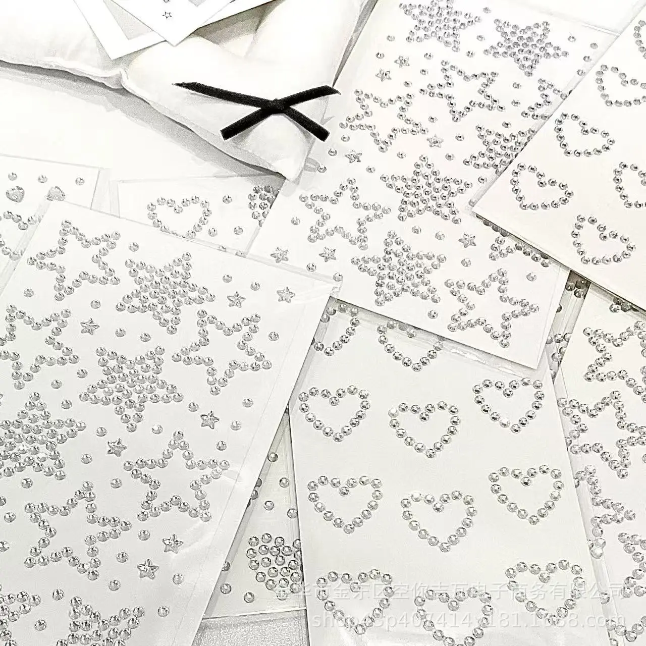 Silver Star Heart Rhinestone S - Star Flat Back ulasan dan harga