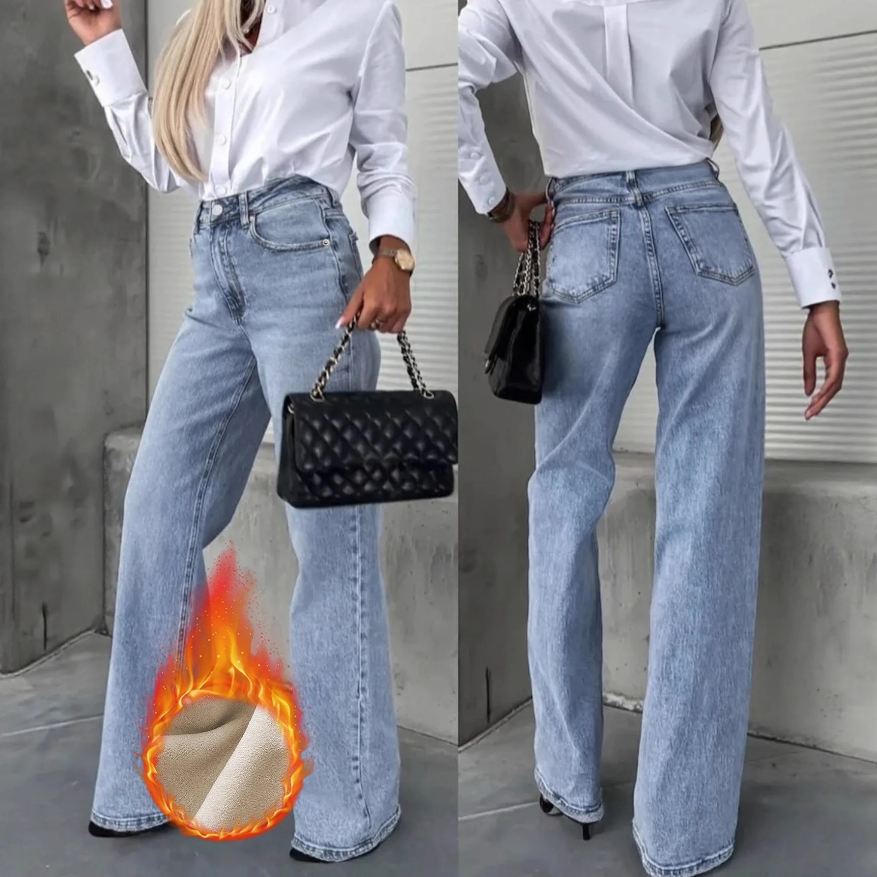 

Новые женские джинсовые брюки с микроэластичной окантовкой, облегающие брюки