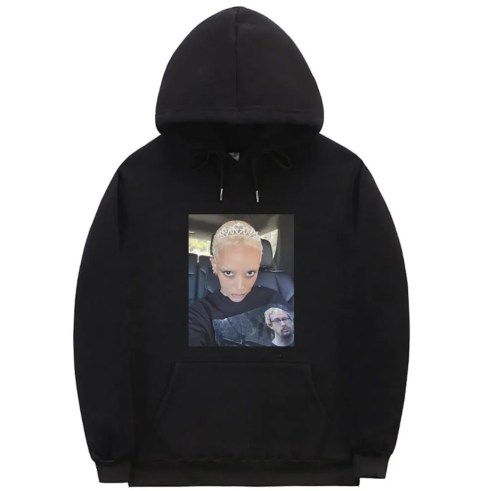 Doja Cat Wearing Sam Hyde Inspired Internet Meme Hoodie Men Women Hip Hop Oversized Streetwear Male Cotton Pullover Tracksuit