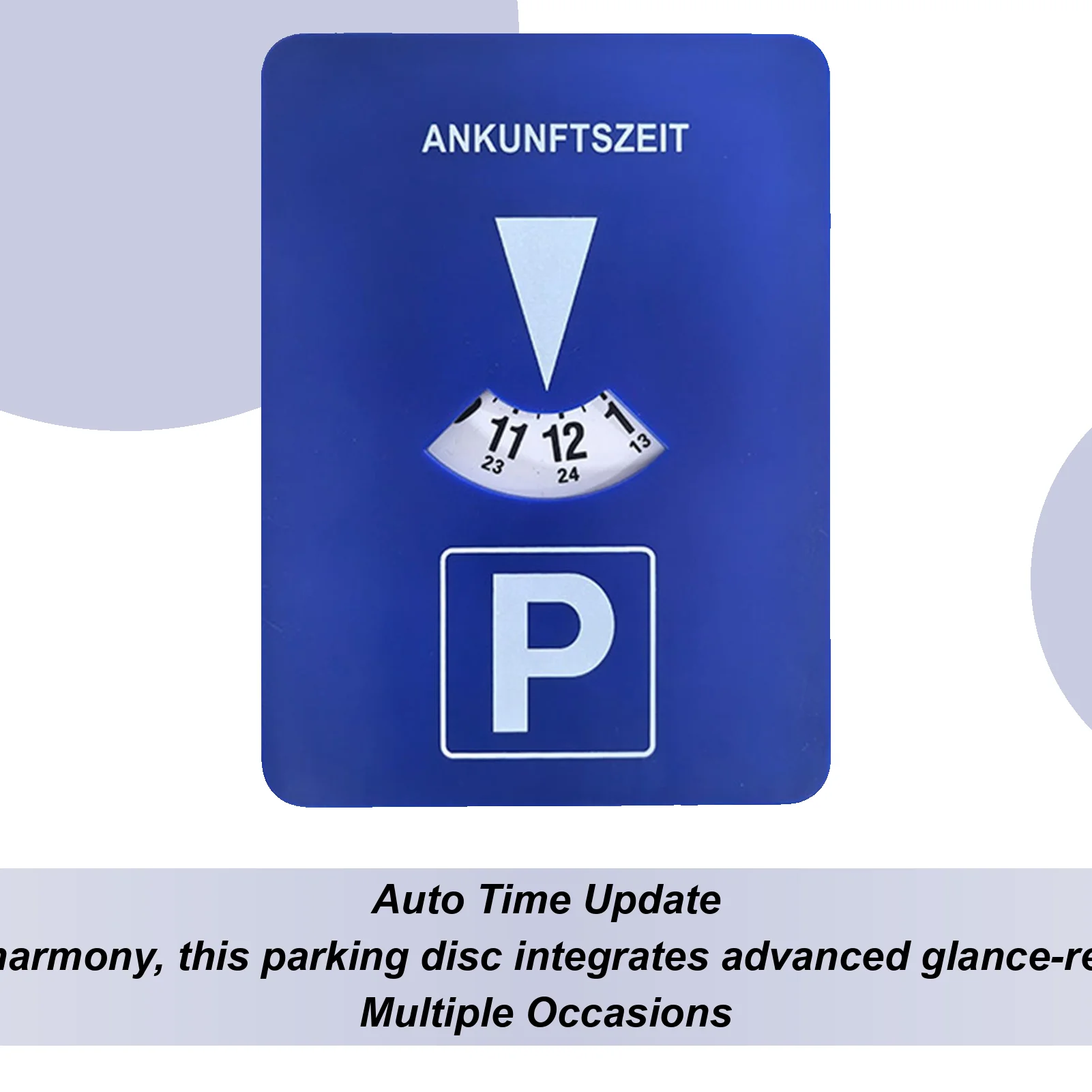 Parking Disc 24 Hour Time Display Timer for Windshield 24 Hour Time Display Digital Vehicle Accessories Portable Car Tools