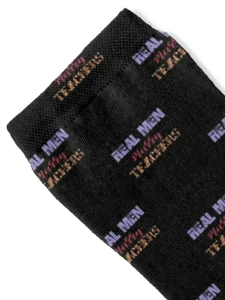 Real Men Marry Teachers Socks Hiking boots Stockings man Toe sports heated Boy Socks Women's