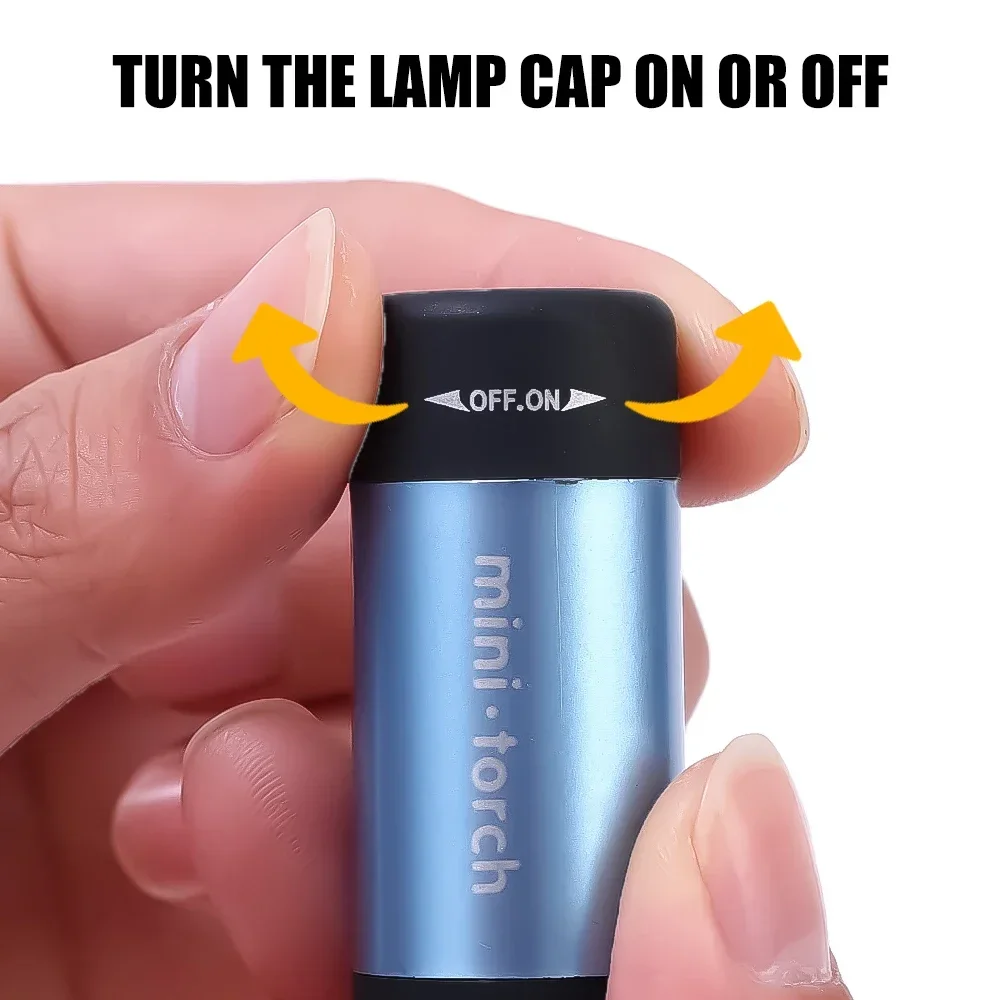 Mini Portable LED Flashlights Ultra Bright Pocket Keychain Torch Lamp Lantern USB Charging Waterproof Outdoor Camping Lighting