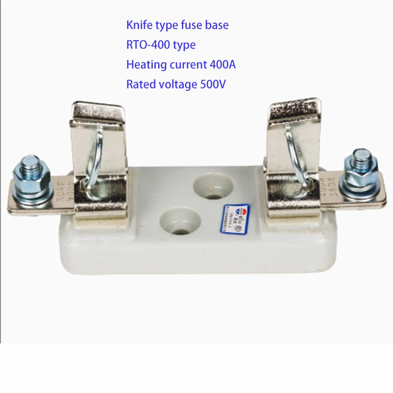 RTO RT0-400 plug-in fuse base ceramic fuse tube fixed base support thick copper 500V 400A