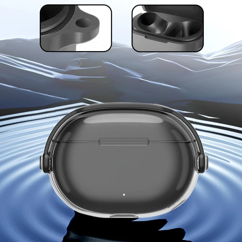 

For Beats Studio Buds & Buds+ Case: Soft Transparent Shockproof Cover + Keychain Accessories Set