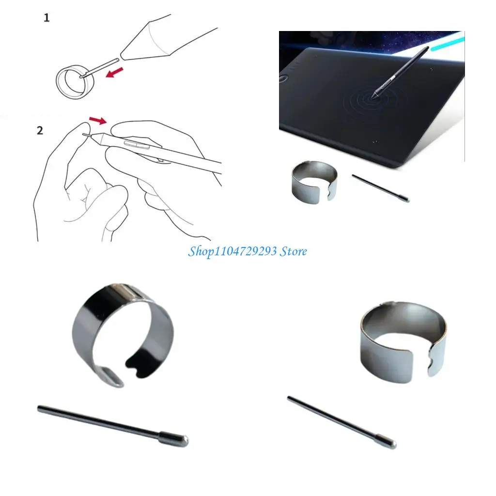 

Y2GD Titaniums Alloy Pen Refill Fine Nib Styluses Pen Tip for Pen 3 PTK470 PTK670 PTK